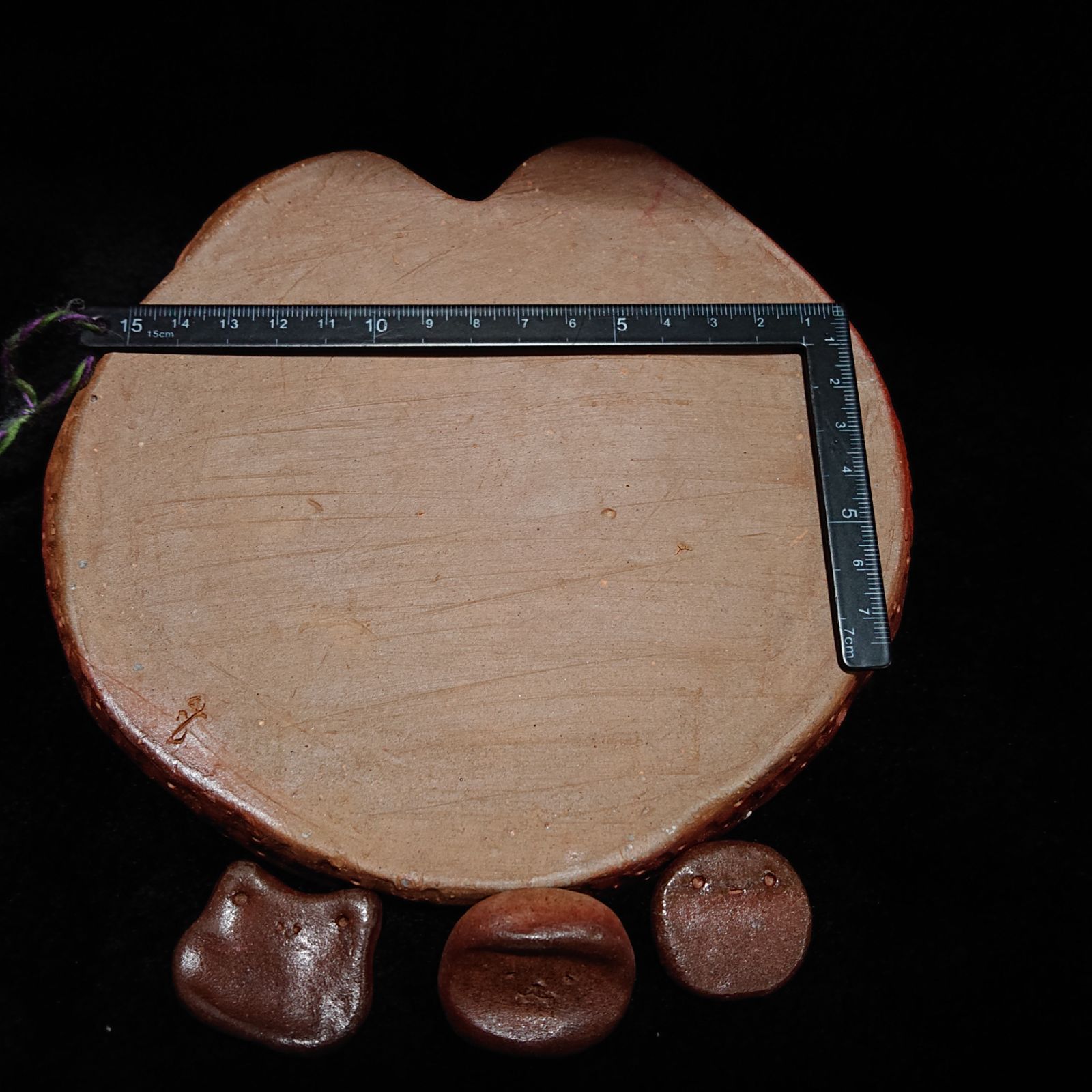 236】.仕切りプレート、箸置き3セット…備前焼