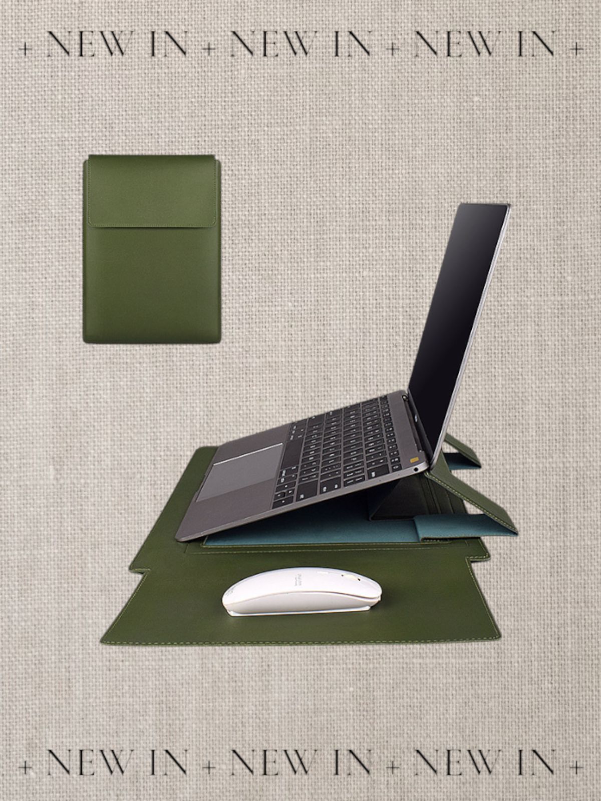 【520240133】 レザースリーブ ノートブックライナーバッグ ブラック Apple多機能レザースリーブ ノートブックMacBookライナーバッグブラウン