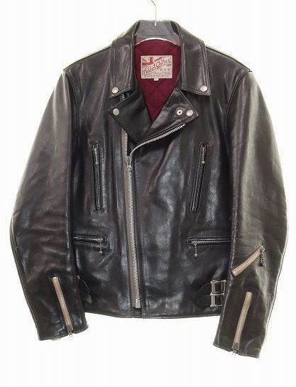 アディクトクローズ ADDICT CLOTHES DOUBLE RIDERS JACKET HORSE SIZE38 AD-02 ダブル ライダース ジャケット ホースハイド レザー ブランド古着ベクトル 250926