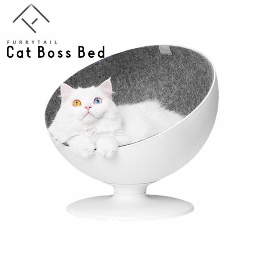 Furrytail 猫ハウス 猫ベッド 猫 キャット ベッド ハウス ドーム型 半球型 ハーフ 360°回転 おしゃれ カッコいい 快適 安定感 Panni