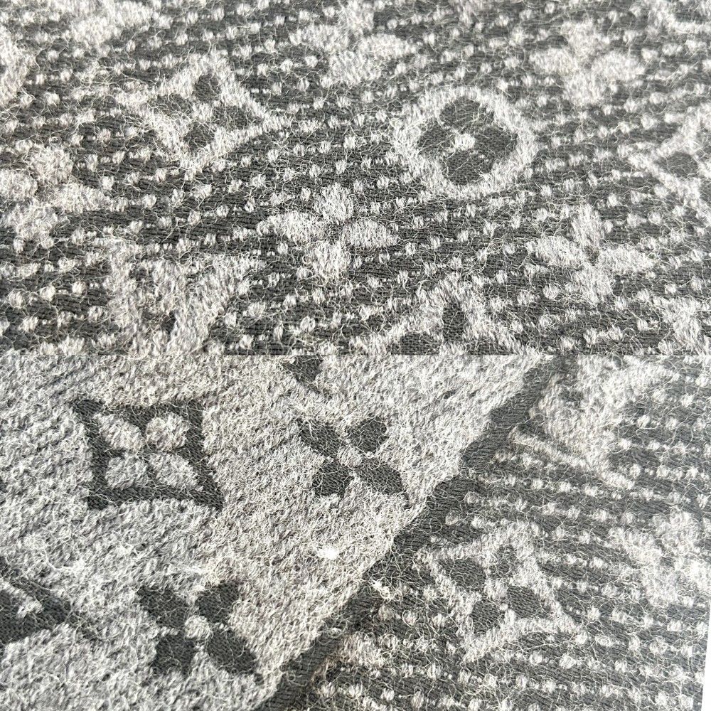 LOUIS VUITTON マフラー・モノグラム クラシック グレー ギフトに最適♪ ヴィトン マフラー グレー黒 アクセサリー
