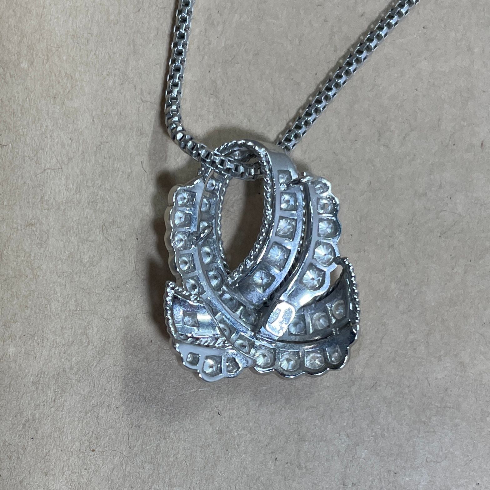 k18wg 刻印あり ネックレス 40cmK18WG刻印入ロールチェーンネックレス