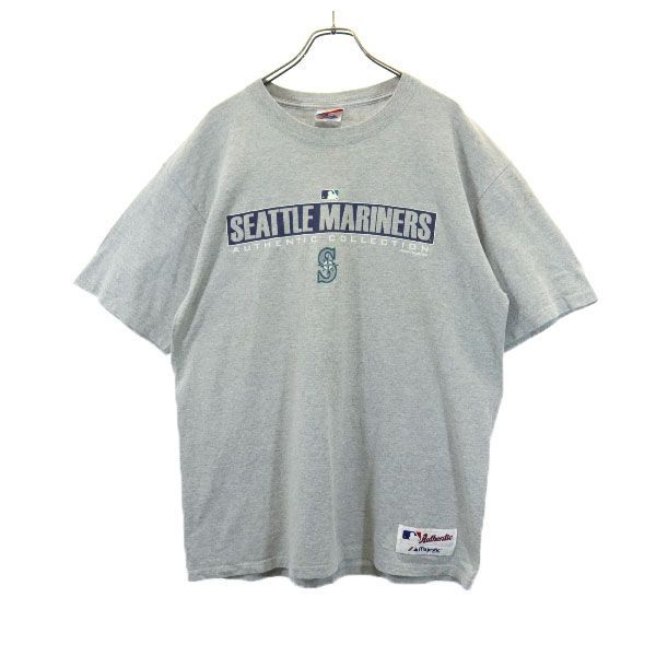 マジェスティック 90s USA製 プリント 半袖 Tシャツ L グレー系