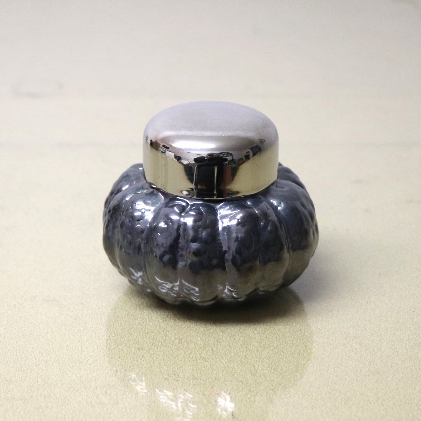 皆川堂・南瓜・横手急須・銅製急須・茶壺・煎茶道具・No.230106