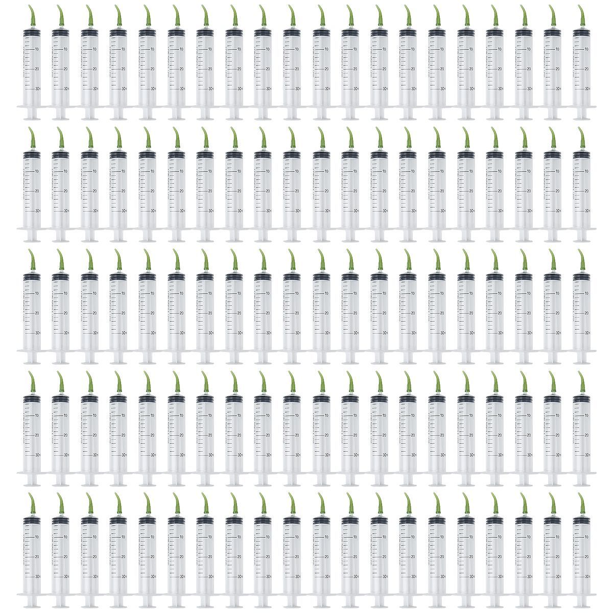 針無しシリンジ 中口 30ml+プラスチック湾曲針14Gセット100個※2780