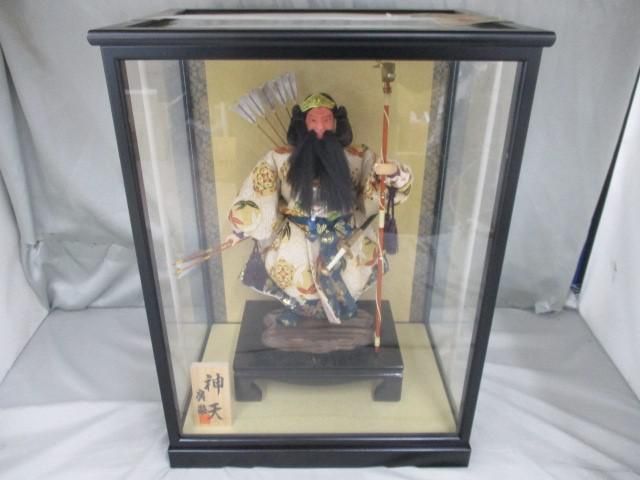 新品 五月人形 廣栄作 神天 神武天皇 木製 4号 前扉ケース 端午の節句  