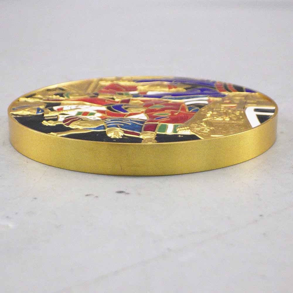 七宝章牌 日本の祭りシリーズ「よさこい祭り」純銀メダル 箱付き