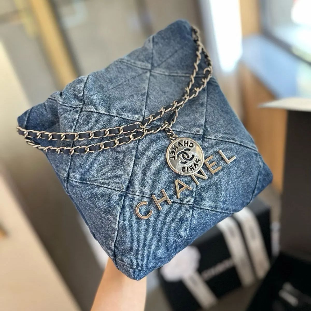 シャネルCHANEL 22 デニムバッグ ミニサイズ - メルカリ