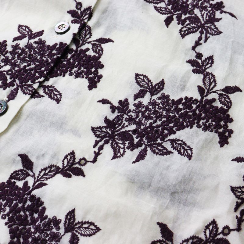 総刺繍 シャツブラウス カッスルクームガーデン (538)