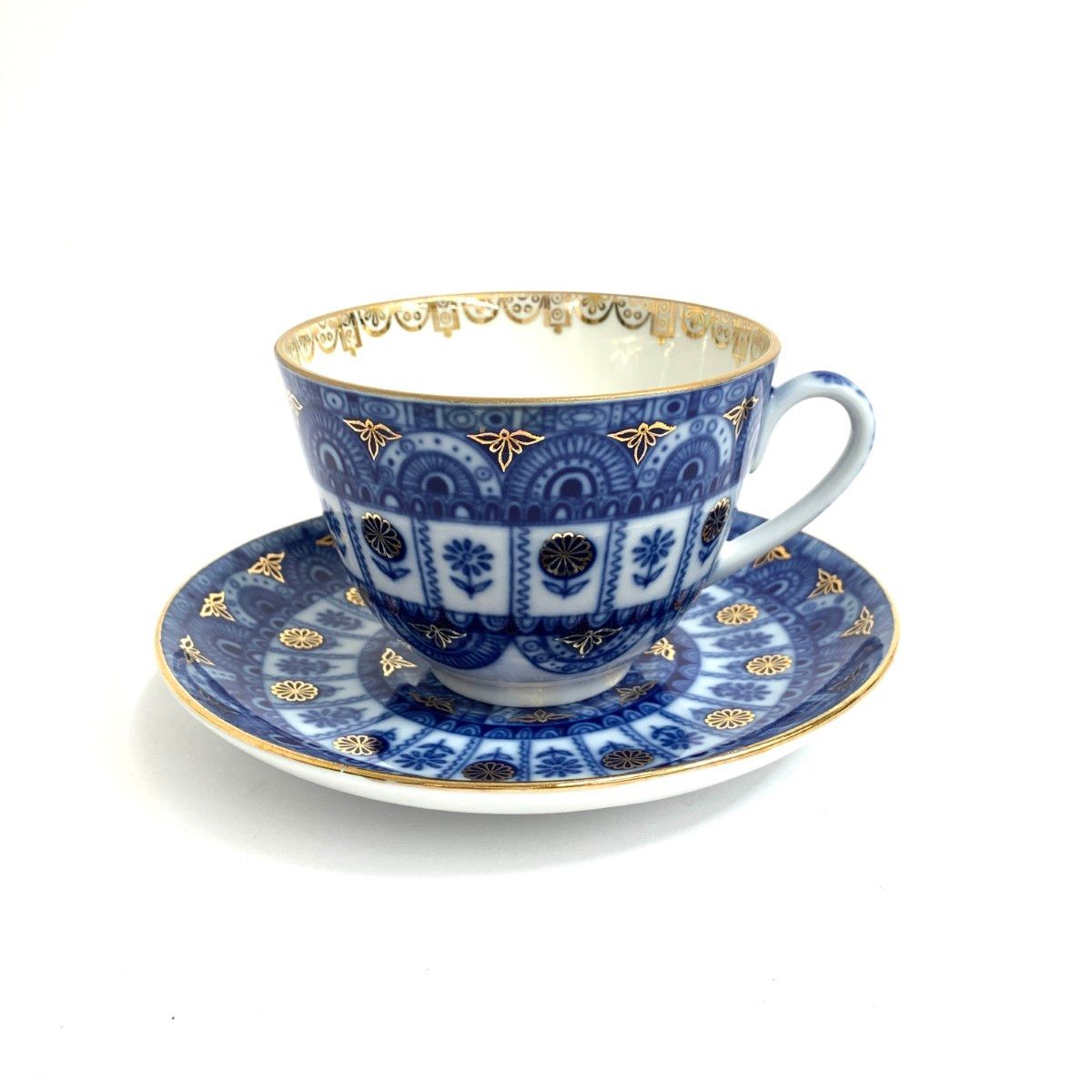 マイセン Meissen 1900-1910年頃 川辺の風景 ボンボニエル