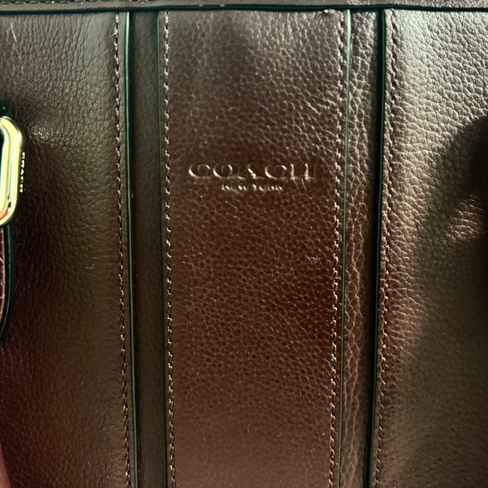 鑑定済】コーチ COACH ビジネスバック レザー バイカラー