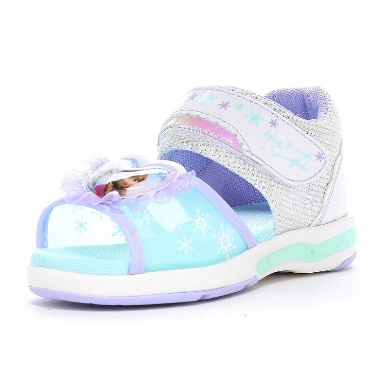 【新作入荷，送料無料】 子供 サンダル ムーンスター ディズニー アナと雪の女王 DN C1355 ホワイト サンダル
