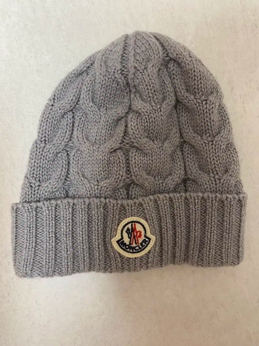 MONCLER モンクレール キッズ ニット ビーニー グレー 帽子