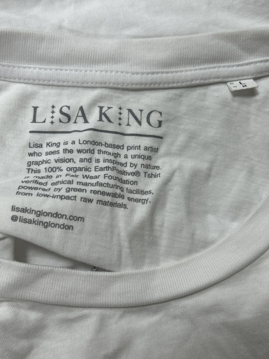 LISA KING リサ キング 半袖 プリント Tシャツ sizeUS M/白
