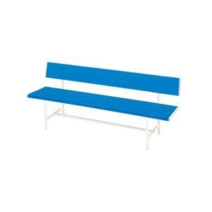 カラーベンチ/長椅子  幅1505×奥行505×高さ700mm スチール 樹脂成型 組立品