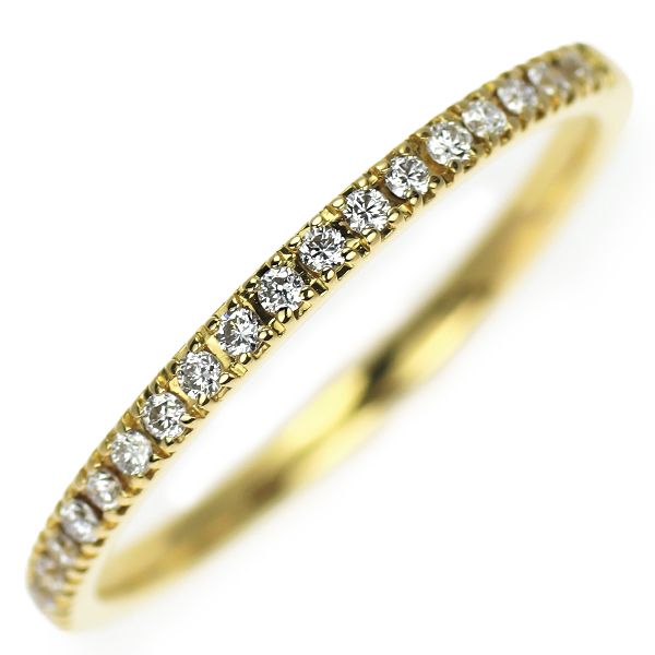 ベルシオラ K18YG ダイヤモンド リング 0.12ct ハーフエタニティ