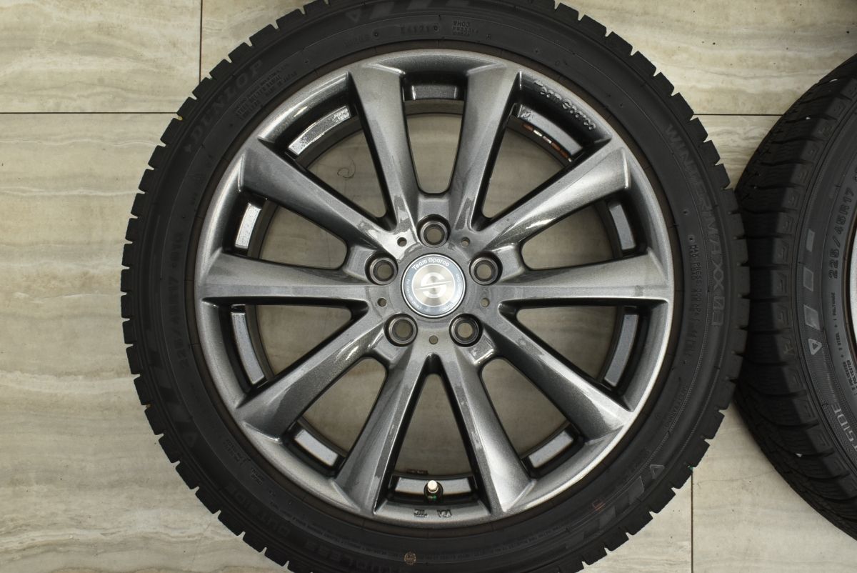 快適性 バリ溝 チームスパルコ ヴァローザ 17in 7J 50 PCD108 ダンロップ ウインターマックス03 WM03 225|45R17 ボルボ V40 S40 お手頃価格