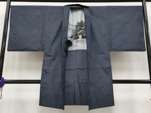 平和屋着物○男性 本場大島紬 アンサンブル 100亀甲 総詰め 正絹 逸品