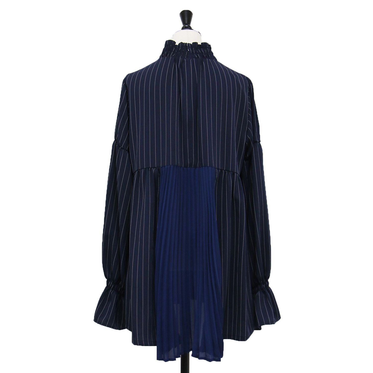 新品】AULA AILA アウラアイラ ブラウス ネイビー 紺 サイズ:0(S 