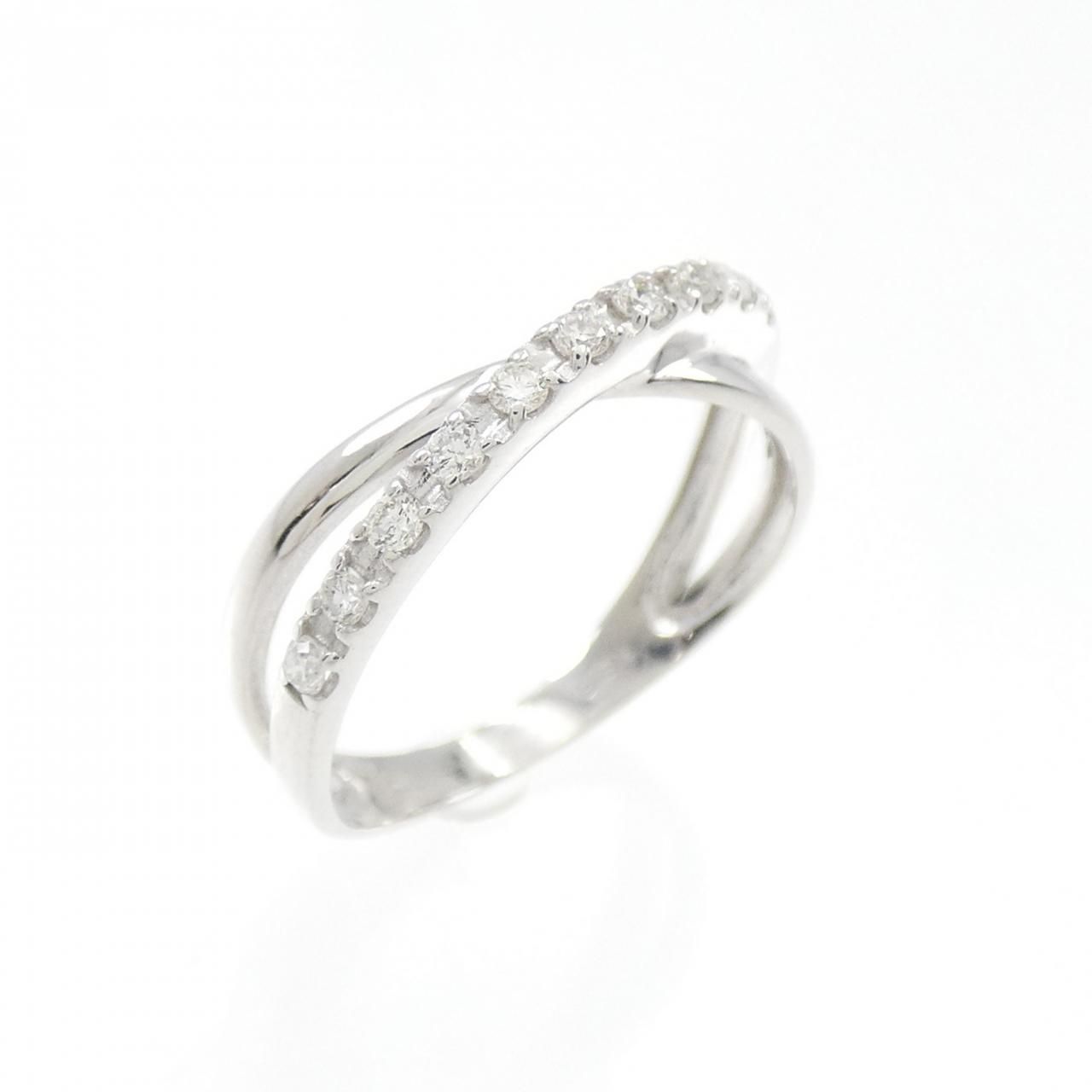 K18WG ダイヤモンド ピンキーリング 0.10CT