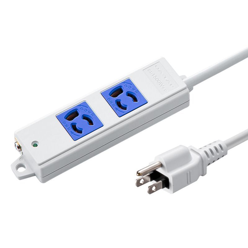 寺田電機製作所のハーネス付 OAタップ 青色 白色 緑色 4口コンセント