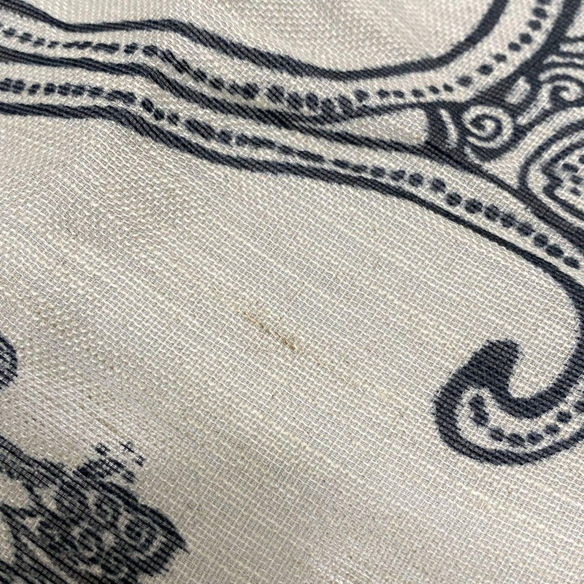 ETRO ペイズリー柄 ストール130×45 ネイビー/ホワイト ETRO (エトロ) カシミヤ混 ペイズリー柄 ストール メンズ