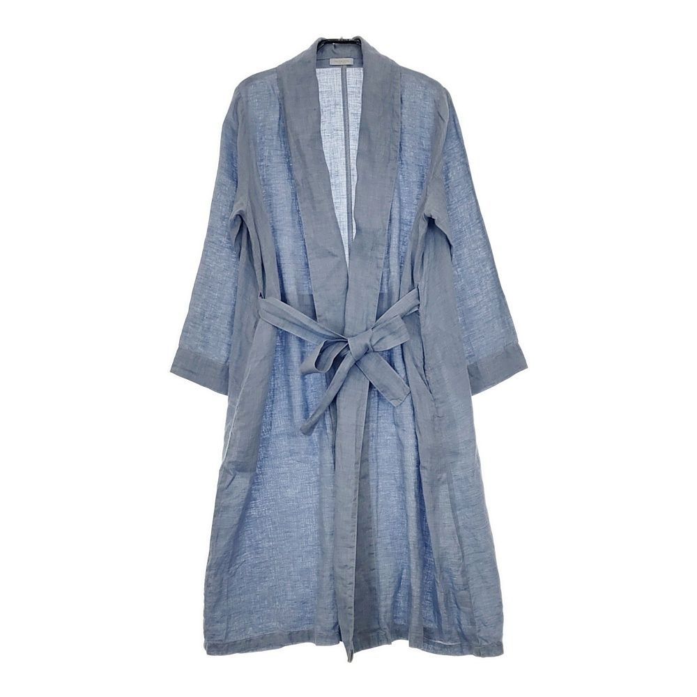 fog linen work リネンロングガウンコート リトアニア製 F28689 リボン
