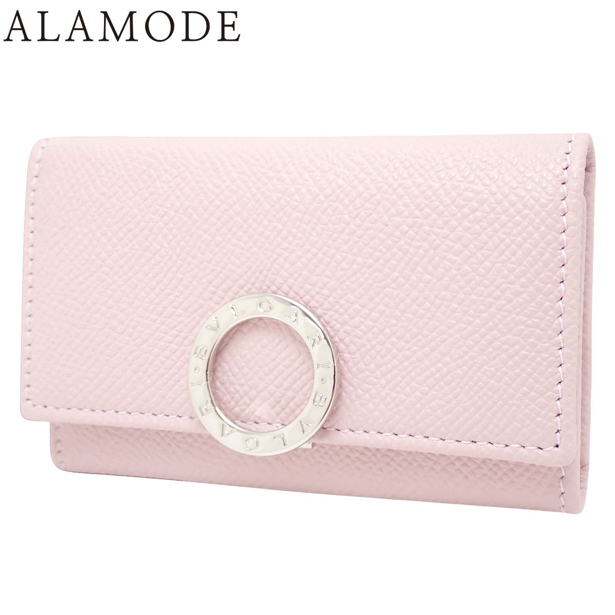 BVLGARI ブルガリ ブルガリブルガリ 6連キーケース キーケース キーリング 六連 小物 グレインレザー ピンク シルバー金具 30424 レディース 40802157911 アラモード