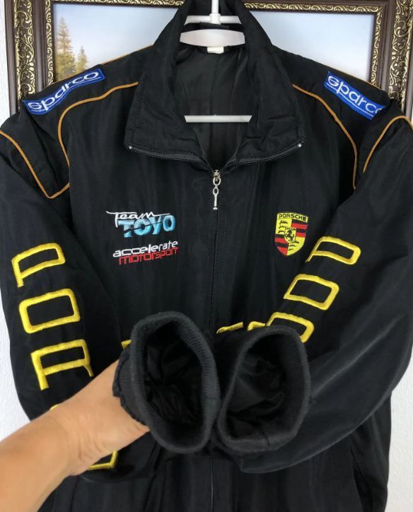PORSCHE ポルシェ F1 レーシングジャケット ブルゾン 刺繍 中綿 バイク