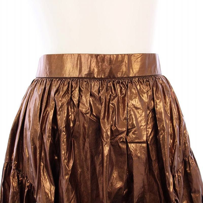 アメリヴィンテージ Ameri VINTAGE 24SS METALLIC VOLUME FLARE SKIRT 