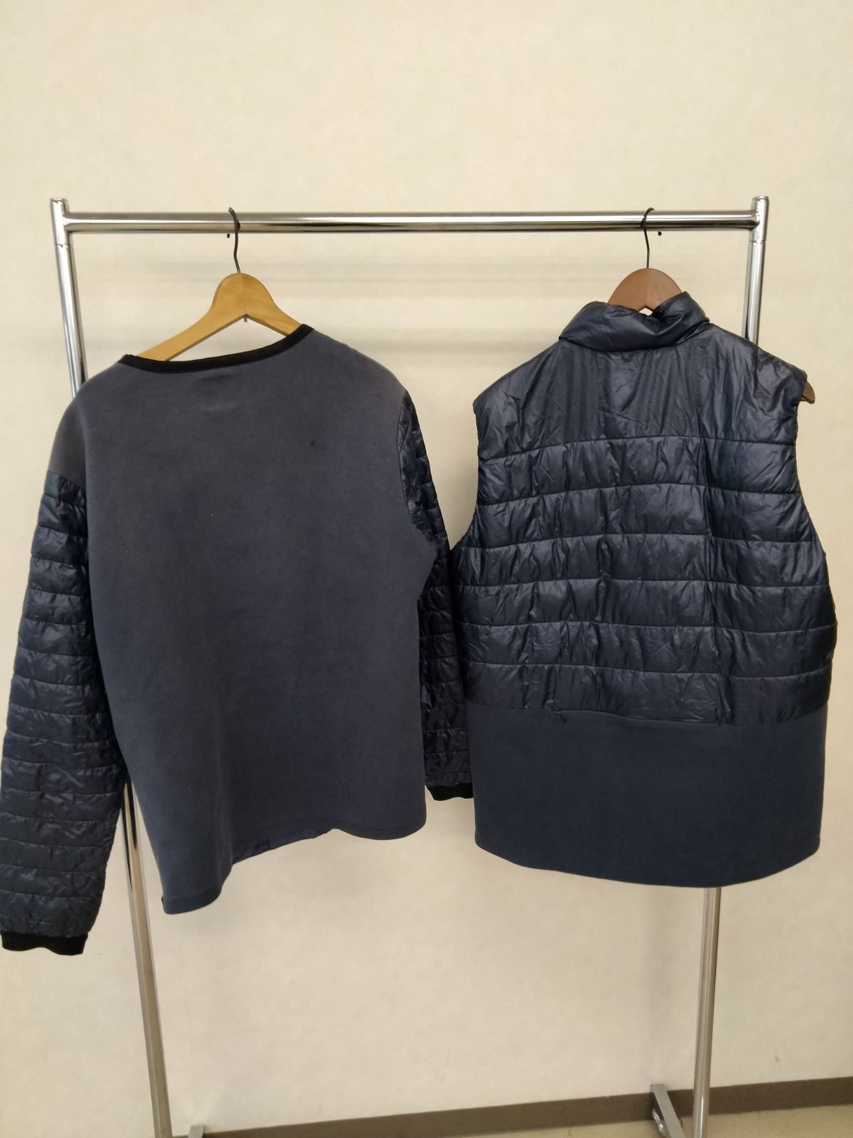 canterbury ダウン セットアップ ベスト ライトダウン ネイビー