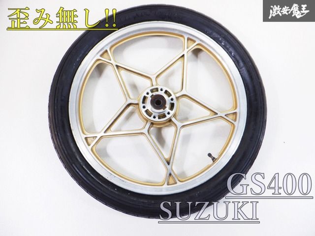 歪み無し 当時物 SUZUKI スズキ純正 GS400 星型 キャスト フロント ホイール 18inch 18インチ 1.60 ENKEI エンケイ製 フロントのみ棚R6
