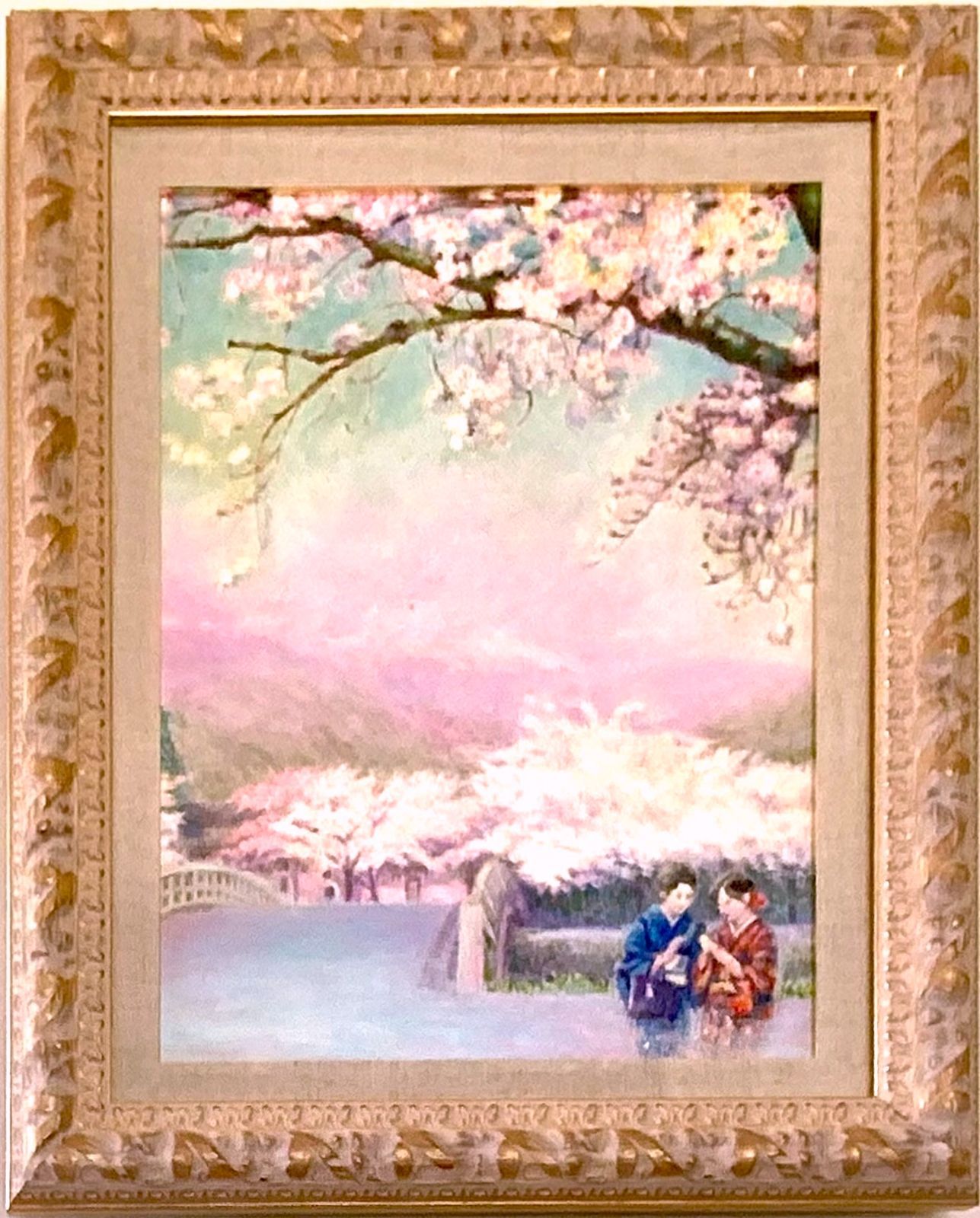 40cm ~ - | 抽象画 桜舞う水辺の散歩道｜油彩画 原画 青 モダン インテリア 風景画作品&frasl;花の風景「夜桜」油彩画&frasl;SM&frasl;額付き xxcm・タテ xxcmの絵画作品検索結果 絵画販売 木村由記夫 信州風景画・山岳風景画（山と桜の絵）足立一夫「八ヶ岳の春」油彩