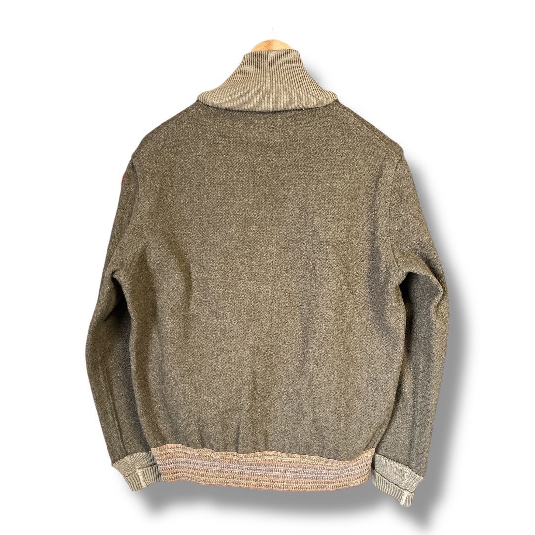 SEATTLE Heller s Cafe WAREHOUSE シアトリ へラーズカフェ ウエアハウス ウールジャケット ワッペン 上着 アウター 長袖 メンズ サイズ36 ブラウン系 秋 久喜倉庫店 K734Y