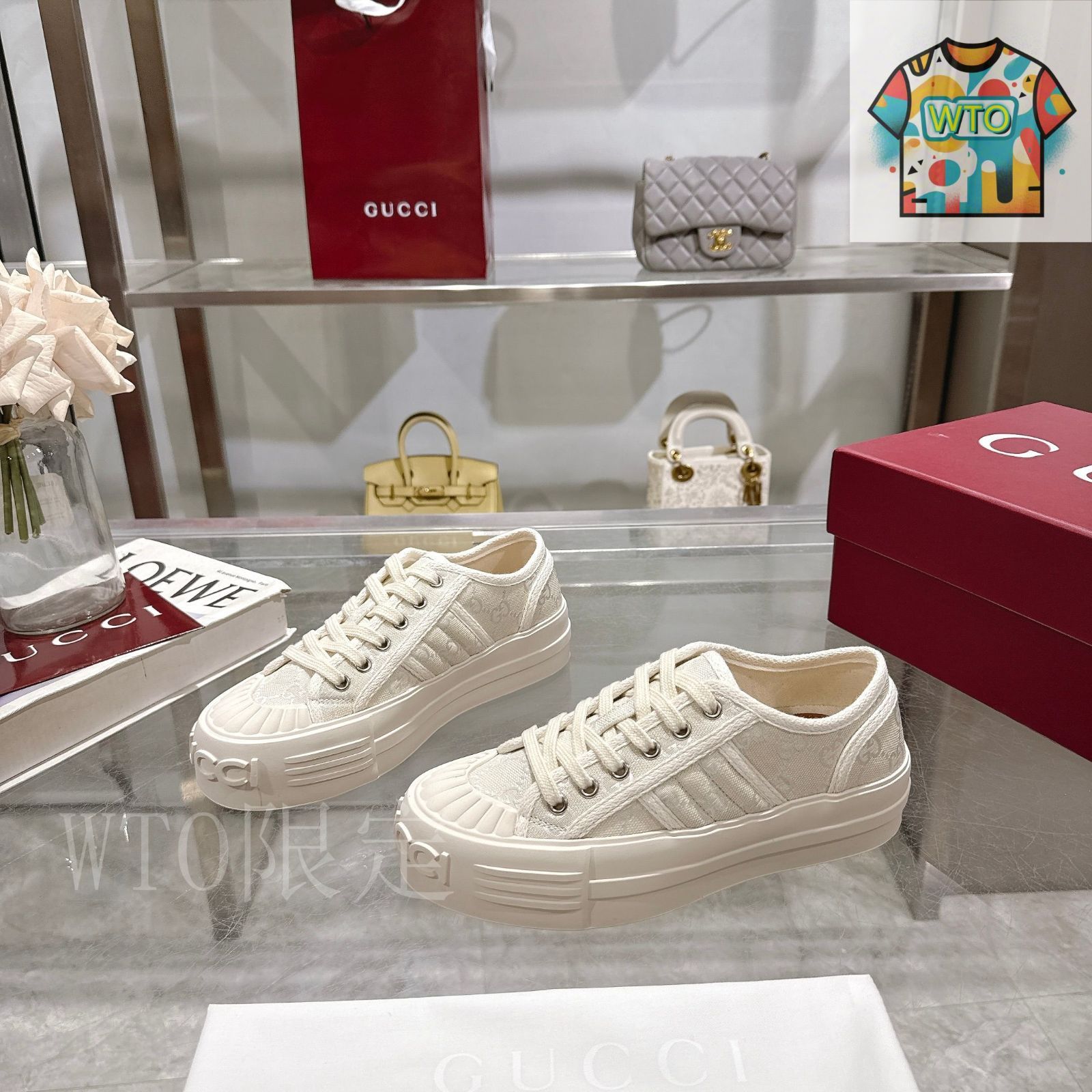 Gucciグッチ 厚底レディーススニーカー02 - メルカリ