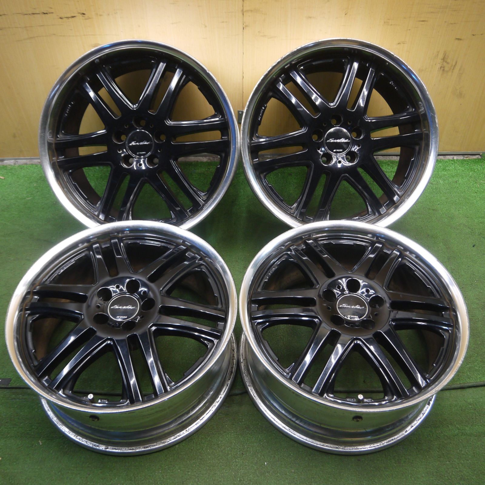 送料無料* 4本価格☆WORK Euroline ETR ワーク ユーロライン ホイール 18インチ 18×8J 18×9J PCD108/5H  マセラティ 等☆4022702Hホ - メルカリ