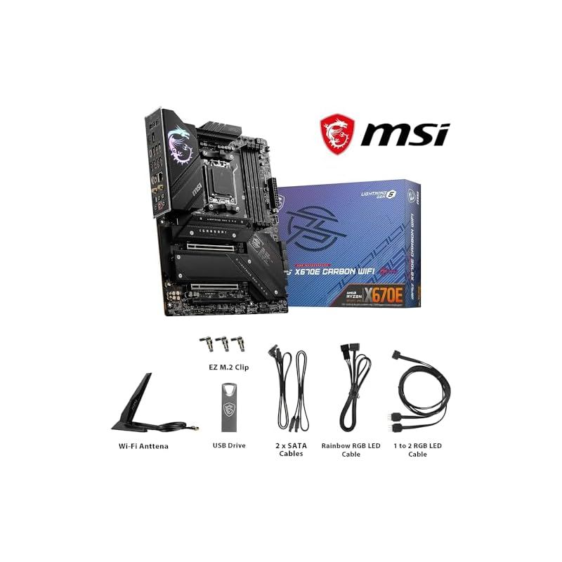 MSI マザーボード MPG X670E CARBON WIFI AMD Ryzen 7000 シリーズ(AM5)対応X670チップセット搭載 ATX  MB5862 - メルカリ