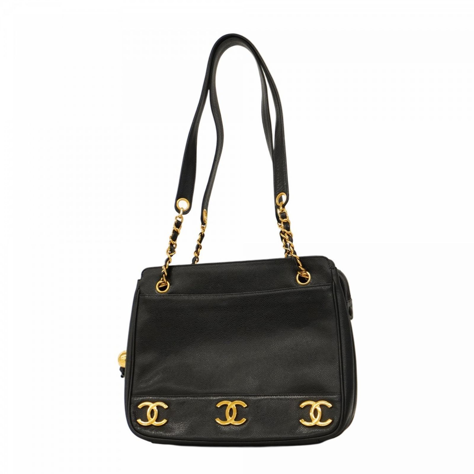 シャネル Chanel シャネル ショルダーバッグ トリプルココ チェーン3511180 キャビアスキン ブラック レディース
