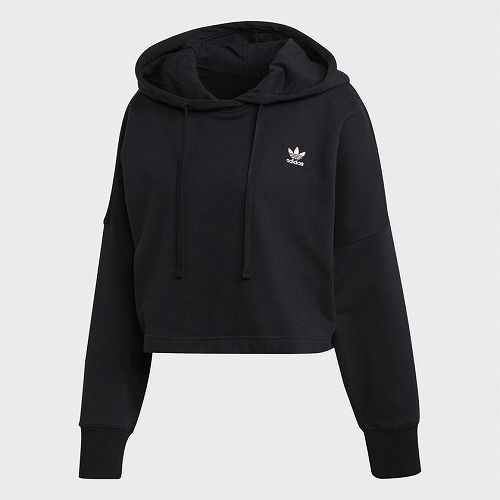 【新品タグ付】STUDIO R330 CROPPED HOODIE パーカー 黒 アディダスオリジナルス adidas Originals クロップドフーディー