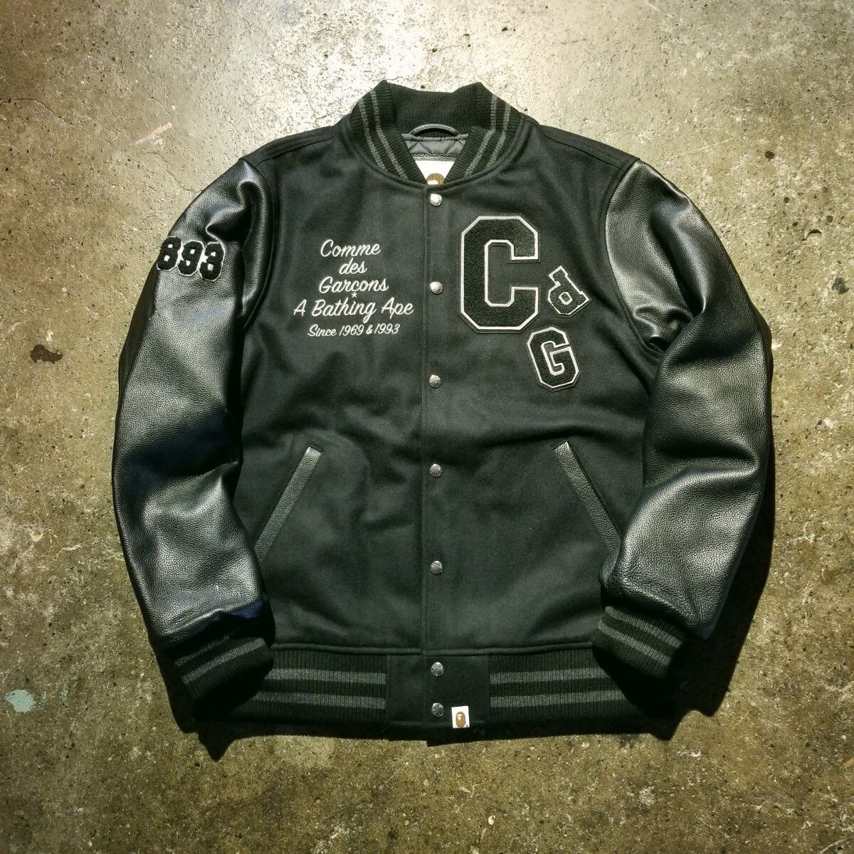 A BATHING APE × COMME des GARCONS VARSITY JACKET XL アベイシング