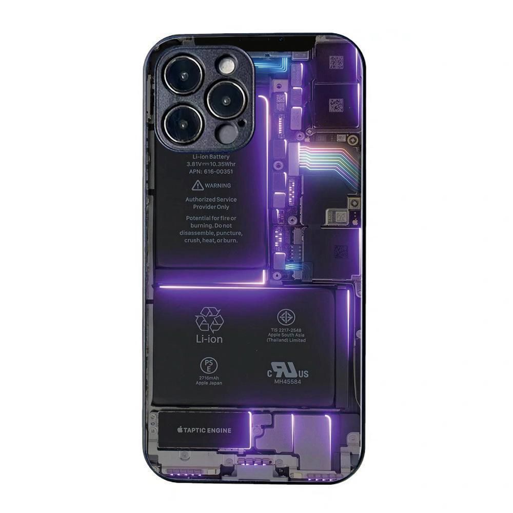 iPhone13 ハードケース サブカルサイバーパンクガジェット 紫黒