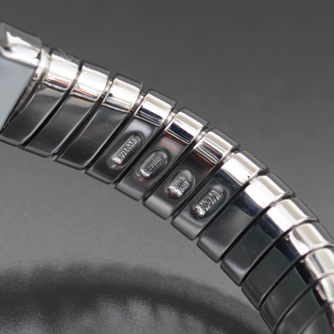 超美品 ブルガリ BVLGARI トゥボガス バングル オニキス 25.2g SS 箱 