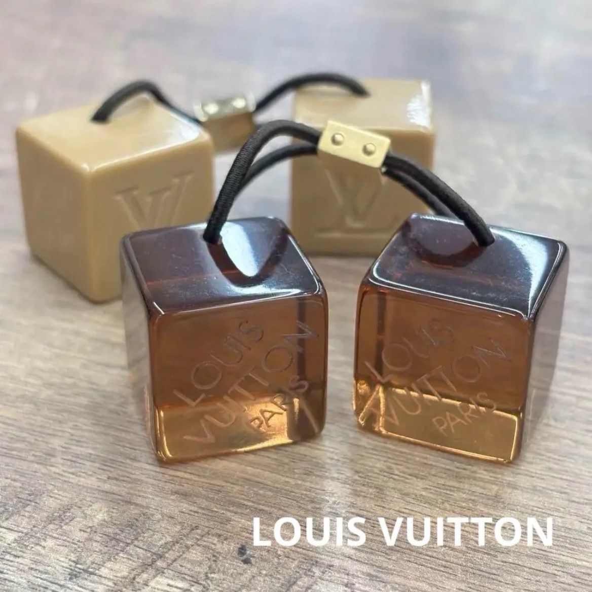 ルイヴィトン ヘアキューブ ヘアゴム ブラウン ２個セット 2092
