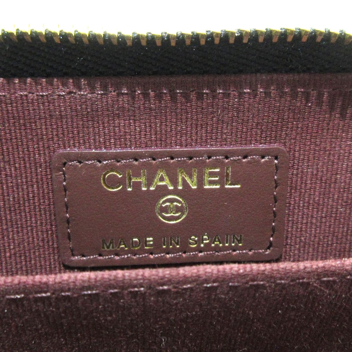 CHANEL(シャネル) コインケース美品 マトラッセ 黒 ラウンドファスナー ...