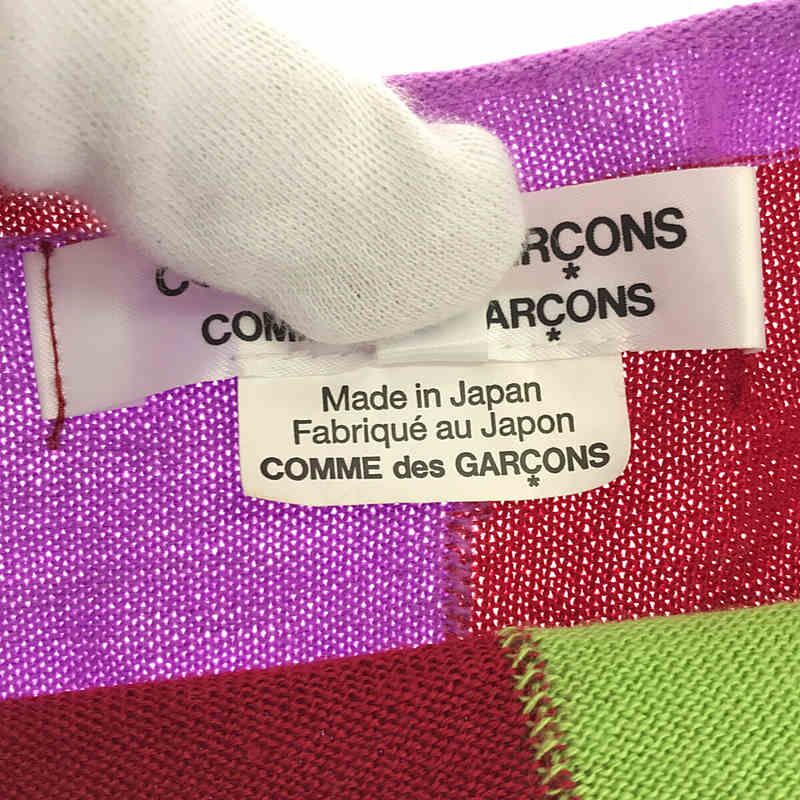 【美品】  COMME des GARCONS COMME des GARCONS / コムコム | 2021AW | パッチワーク ワイド二ット | S | マルチカラー | レディース 美品】 COMME des GARCONS COMME des GARCONS / コムコム | 2021AW