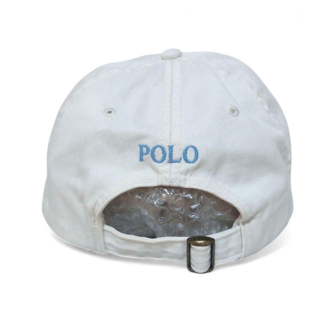 90s Polo by Ralph Lauren キャップ 白 ネイビー 美品 POLO RALPH LAUREN ポロラルフローレン キャップ 帽子