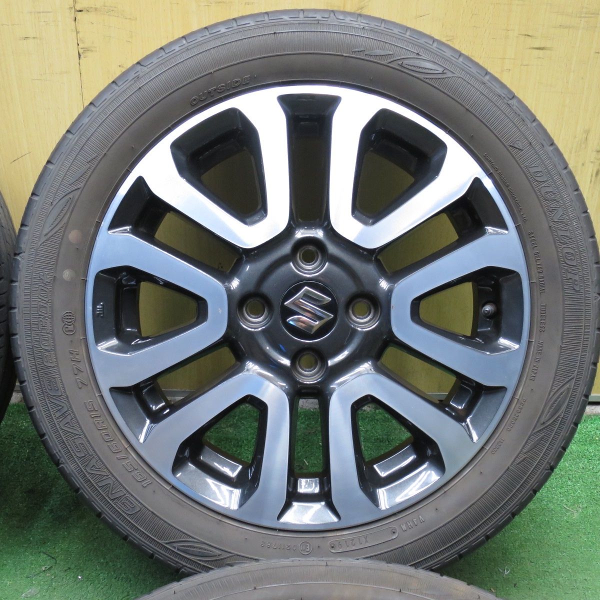 送料無料* 4本価格☆スズキ ハスラー 純正 165/60R15 ダンロップ