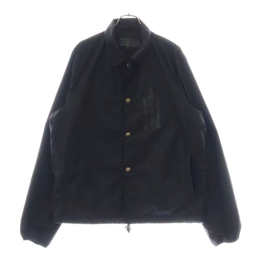 CHROME HEARTS クロムハーツ RIGGINS FBRC 英字プリントナイロンコーチジャケットブルゾン ブラック