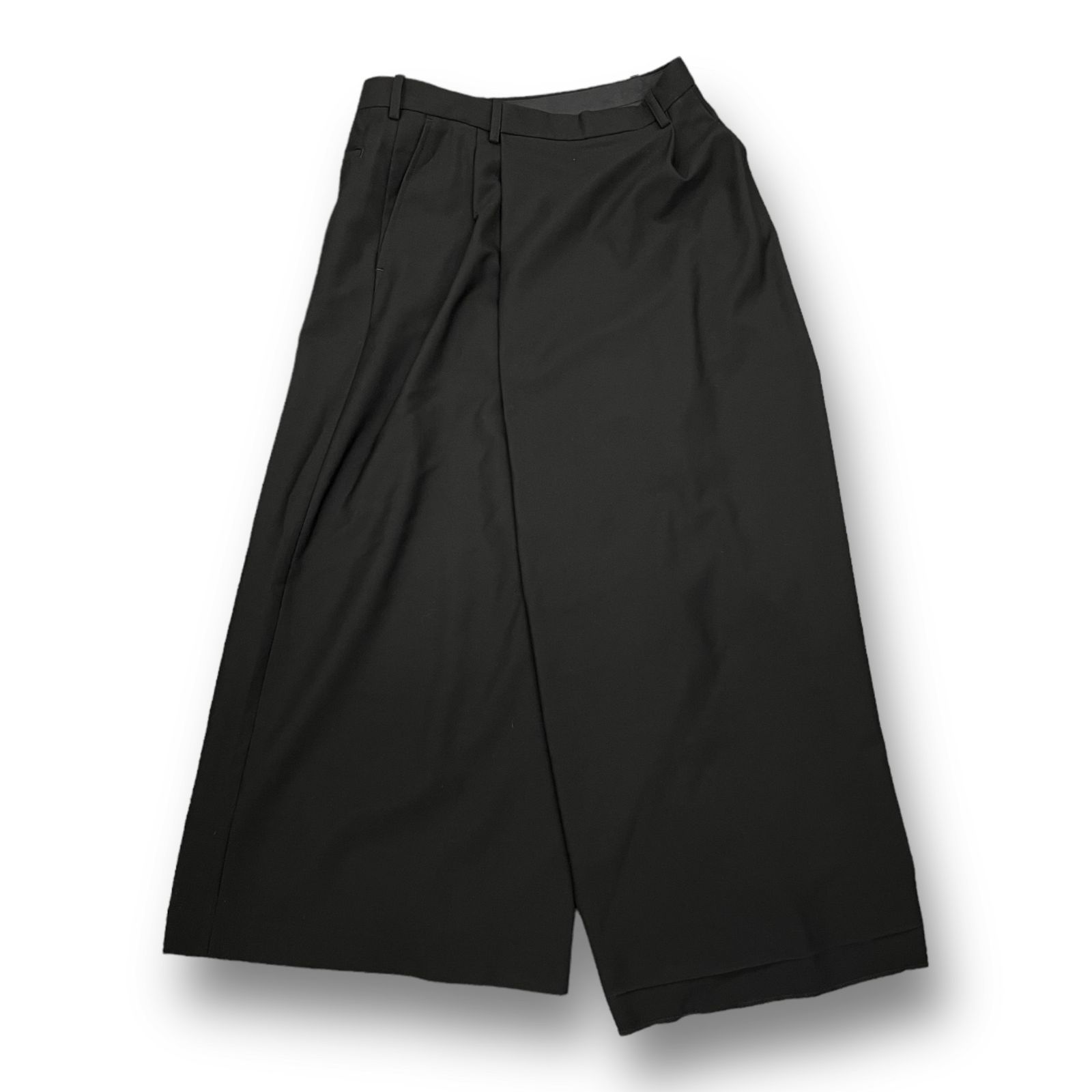 18aw 2TUCK WIDE CROPPED SLACKS - スラックス