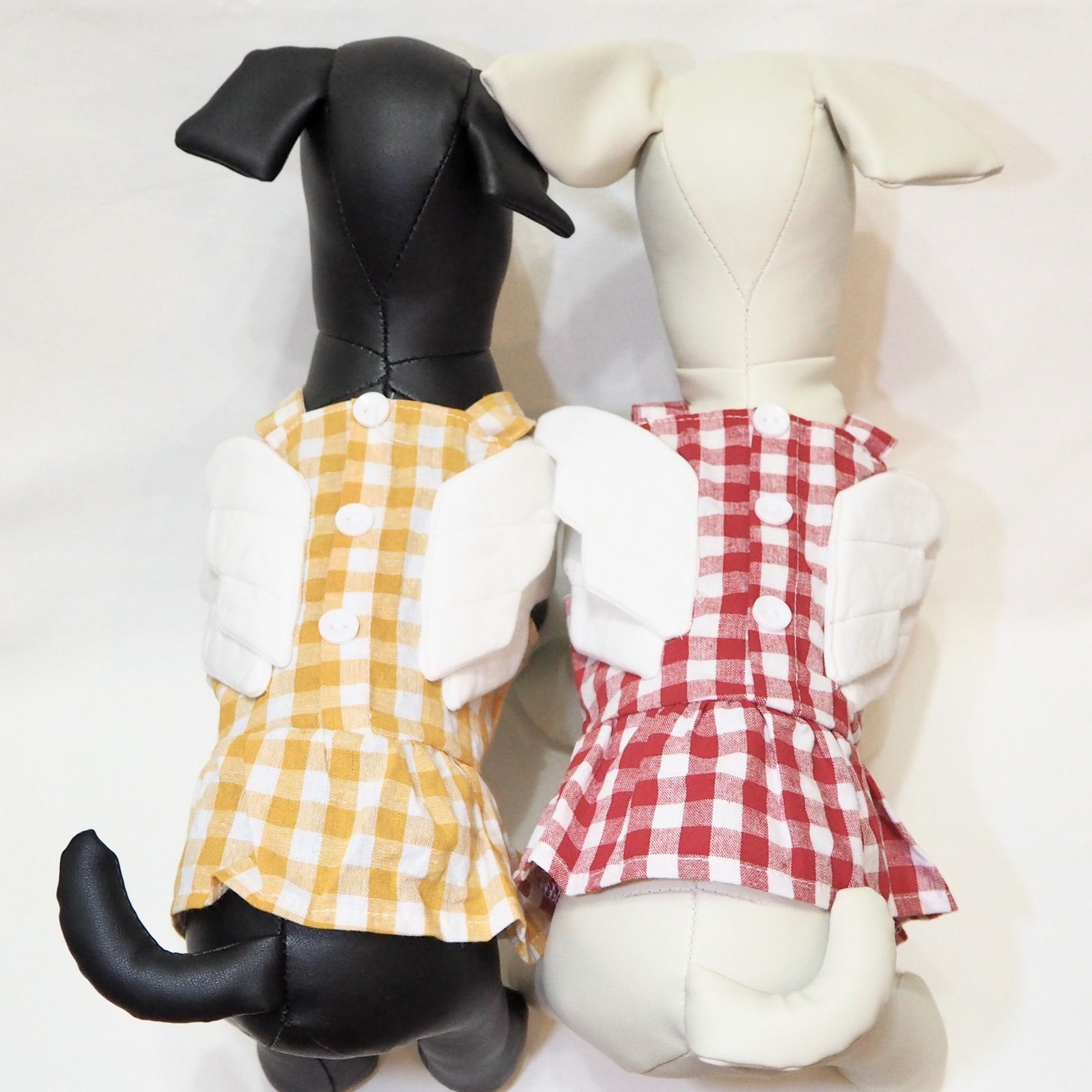 リュバンドール　ギンガム　ワンピース　犬服 犬 服 夏 ワンピース クロスキャミ タンクトップ ボーダー